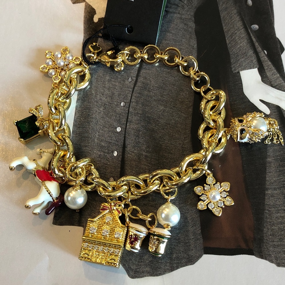 kate spade Gold-tone Multicharm Bracelet with Enamel Accents - Picture 3 of 12